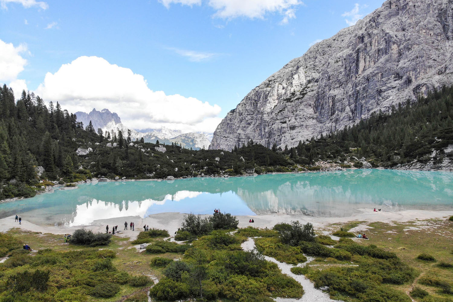 Wanderung vom Passo Tre Croci zum Lago di Sorapis