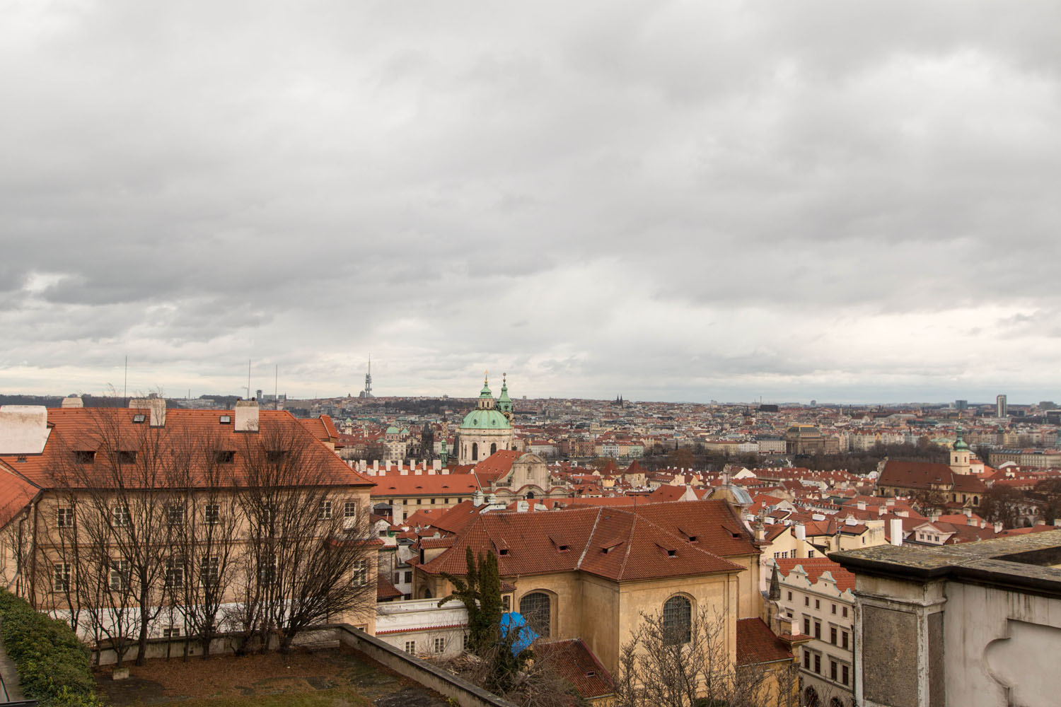 Aussicht von der Prager Burg auf die Stadt